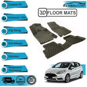 3D Floor Mats Liner Interior Protector Fit For Ford Fiesta 2013-2017 (Black) - Picture 1 of 7