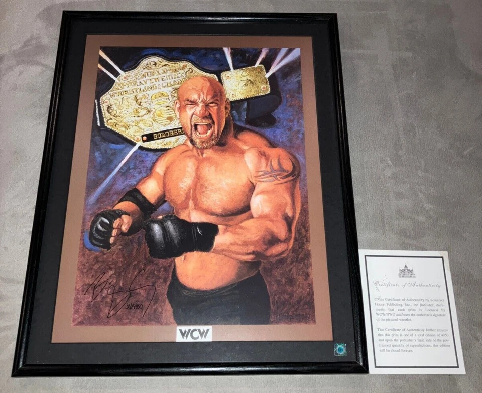 WWE WWF WCW NWO Bill Goldberg Facsimile Autographed Signed Art Print New 34/4950 - Image 1 of 4