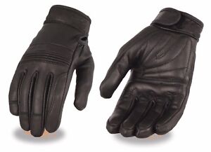 Motorcycle ladies Butter soft leather gloves with gel palm & Flex knuckles Blk 