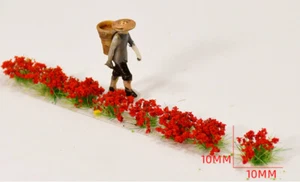 10PC Season Flower Cluster HO/OO Scale Miniatures Lot Garden Landscape Plants - Picture 1 of 27