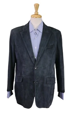 Hickey-Freeman Blazer Gray Sheepskin Suede Leather 2-Btn  Jacket Current 42S - Image 1 of 4