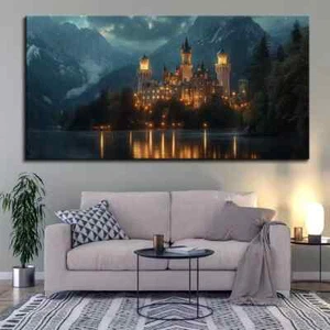 European Forest Castle Landscape Art Posters Prints Oil Paintings Murals - Bild 1 von 6