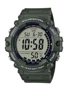 Casio AE1500WHX-3AV, Chronograph Watch, Green Resin Band, Alarm, Illuminator - Bild 1 von 2