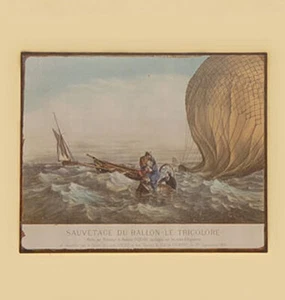 CHAPA DE GLOBO EN NAUFRAGIO EN EL MAR. REPLICA. 35 X 26 CM - Imagen 1 de 1