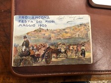 CARTOLINA PRO ANCONA FESTA DEI FIORI MAGGIO 1905 VIAGGIATA AB