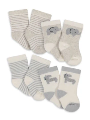 Gerber Baby Neutral 4 Pack Wiggle Proof Socks Size Newborn NEW Unisex Safari - Image 1 of 4