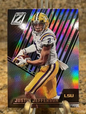 2023 Panini Chronicles Zenith Draft Picks Justin Jefferson LSU #19 - Image 1 of 2