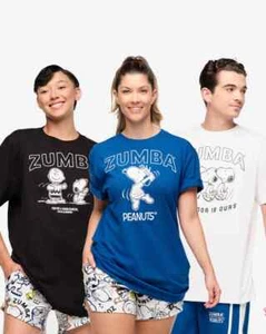 Zumba X Peanuts Unisex Tee - 1 Size Fits Most!  White! New! Free Shipping! - Picture 1 of 8