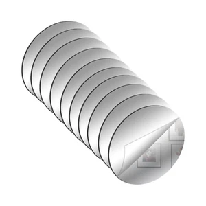 10 Stück Rahmenlose Spiegelfliesen, 4 Zoll Runde Acryl Spiegelplatten Selbstklebend M - Bild 1 von 12