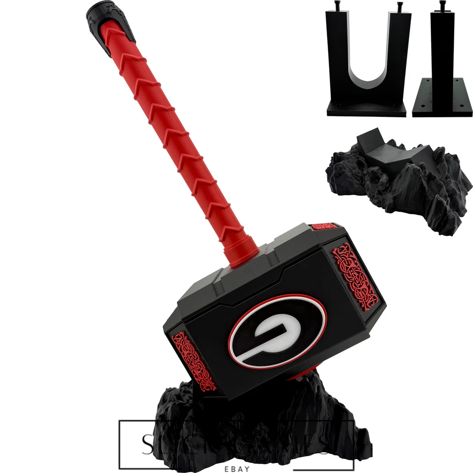 Georgia Bulldogs Hammer #1 Mjolnir Thor's Hammer | Fan Art impreso en 3D Foto 1 de 1