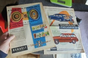Publicités 1958 Issues d'1 Magazine Ancienne Renault Frégate + Eau Vichy Etat - Picture 1 of 2