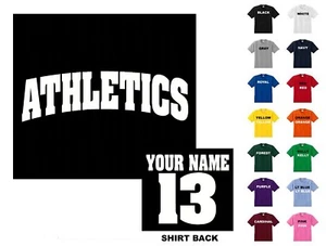 Athletics College Letters Baseball Custom T-shirt #210 - Free Shipping - Imagen 1 de 2