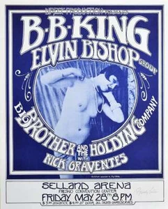 Big Brother & The Holding Company Concert Poster Fresno 1971 Randy Tuten Sign... - Picture 1 of 2