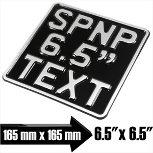 3-reihiges 6,5" schwarz silber Show gepresstes Nummernschild Neuheit Kinder Motorrad Fahrrad - Bild 1 von 4