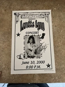 Loretta Lynn signiertes Konzert Poster 17x11 - Bild 1 von 2