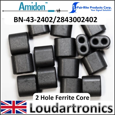Amidon BN43-2402/FAIR-RITE 2843002402 - 2-hole Binocular Ferrite Cores