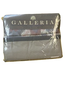 VTG MERVYNS GALLERIA queen flat sheet DESERT WEAVE no iron percale NEW 90 X 102' - Picture 1 of 7
