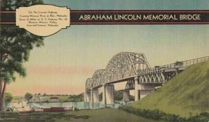 Postal Abraham Lincoln Memorial Bridge Blair Nebraska NE - Imagen 1 de 2