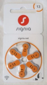 6 x Siemens Signia Hörgerätebatterien 1,45V 300mAh 13 6er-Pack - Imagen 1 de 2