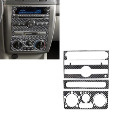 3Pcs For Chevrolet Cobalt 2007-10 Carbon Fiber Central Console Cover Trim Type B - Image 1 of 4