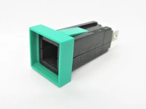 Green Bezel - Low-Profile Snap-In 3AG Fuse Holders - Littelfuse 348820 - Picture 1 of 2