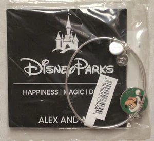 Disney Parks Alex and Ani Santa Mickey Mouse Silver Bangle Bracelet Sealed NWT - Picture 1 of 2