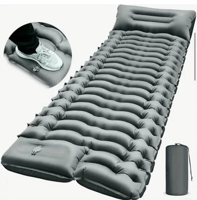 Selbstaufblasbares Luftmatratzenbett mit integriertem Kissen – Ideal für Camping - Bild 1 von 4