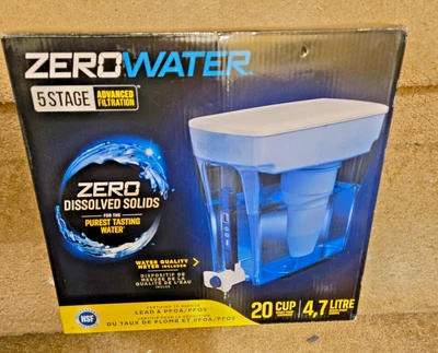 ZeroWater 20-Cup Ready-Pour 5-Stage Water Filter Pitcher - New/Box - Free Ship - Image 1 of 4