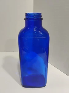 Vtg 60's Cobalt Blue Medicine Bottle 1 Pt Apothecary - Picture 1 of 11