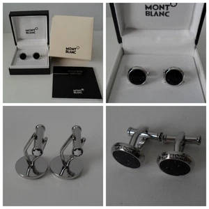 Gemelli Montblanc Goldstone Sparkle blu notte acciaio inox nuovi - Foto 1 di 13