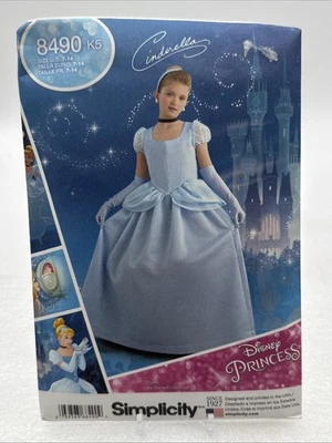 2017 Simplicity Cenicienta 8490K5 Niños Halloween Disfraz Patrón Talla 7-14 Disney Foto 1 de 3