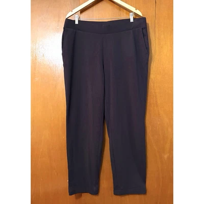 J. Jill Affinity French Terry Slim Leg Pants Açaí Plum Size Petite XL - Image 1 of 4