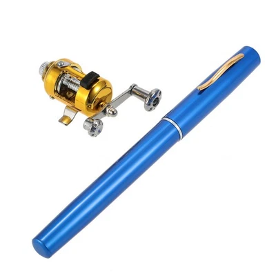 Blaues Angelruten- Und Rollen-Kombinationsset Mini-Teleskop-Angelrute L5R2 - Bild 1 von 4