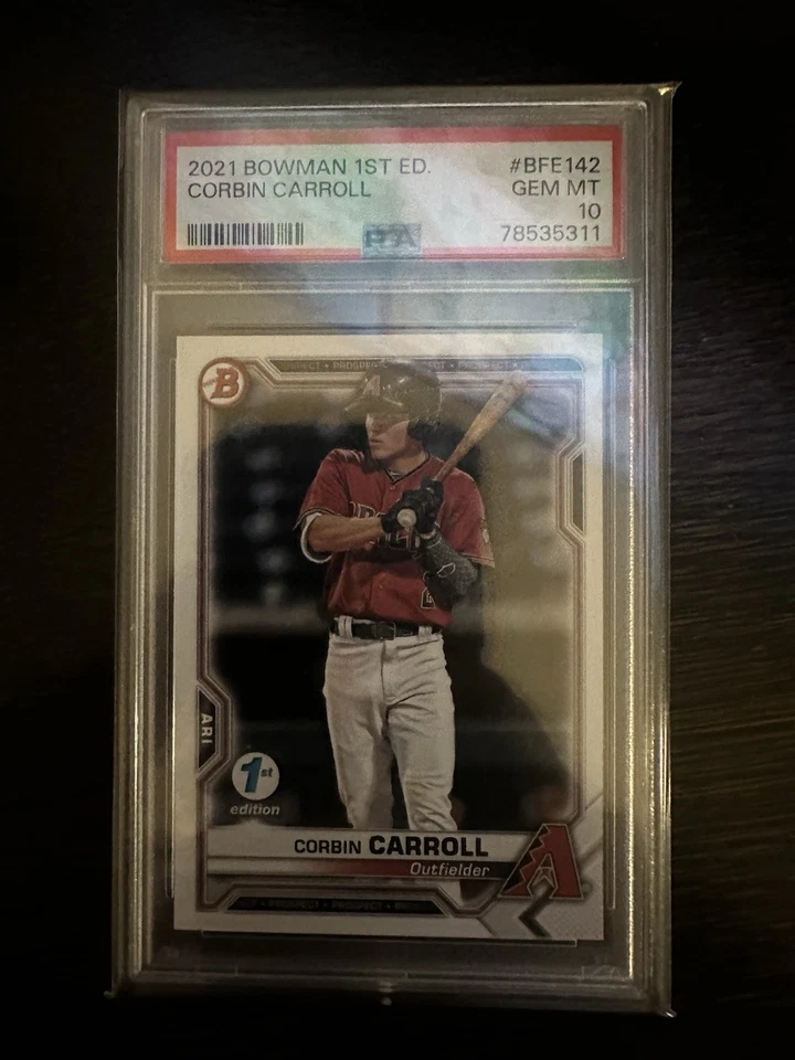 2021 Bowman 1st Edition Corbin Carroll #BFE-142 PSA 10 - Image 1 of 1