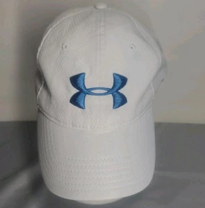 Under Armour Hat Cap M/L White Classic Fit Iso-Chill Flex Golf Running Tennis - Picture 1 of 12
