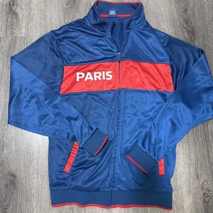 Vintage PSG Paris Saint-Germain Track Football Jacket Large icon Sports - Picture 1 of 3