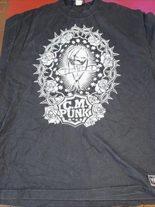 WWE CM Punk Straight Edge Society SES Shirt XL WWE VINTAGE ECW - Picture 1 of 4