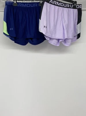 Under Armour Mujer Púrpura Azul Calce Suelto Pantalones Cortos Atléticos Talla Mediana Lote de 2 Foto 1 de 4