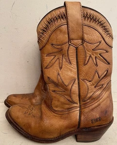 Bed Stu CAMBRIDGE Leather Cobbler Series Boots Women's Size 7.5 Tan Brown - Picture 1 of 7