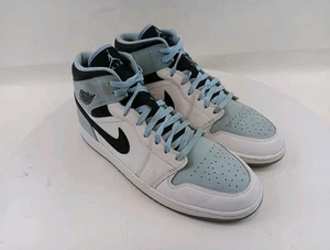 Nike Air Jordan 1 Schuhe Herren Gr. 12 Mid SE weiß eisblau DV1308-104 wenig getragen - Bild 1 von 23