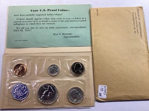 1959 US Mint Silver Proof Set in Flat Pack with 5 Coins and OGP 111925 73ar - Picture 1 of 4
