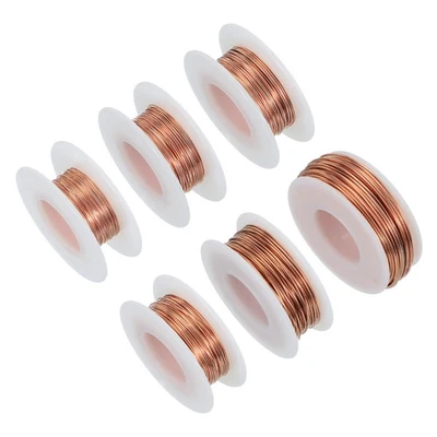 6 Pcs 20m / 65 Feet Aluminum Craft Wire 0.3/0.4/0.5/0.6/0.8/1mm DIY Copper - Image 1 of 4