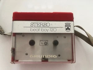 Tragbarer Cassette Player Recorder Grundig Stereo Beat Boy 120 Rot  - Bild 1 von 8