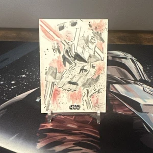 Topps Star Wars Finest Walker Sketch By Zach Woolsey - Picture 1 of 2