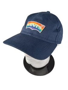 Levi's Footwear Jeans Embroidered Pride Rainbow Logo Hat Strapback Cap OSFM Blue - Picture 1 of 8
