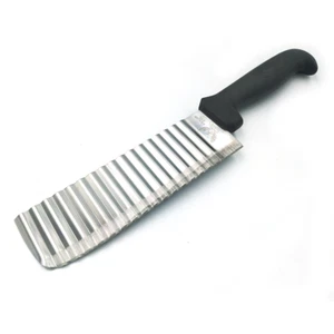 Potato chips slicer cutter fruit vegetable carrot stainless steel chopper knife - Picture 1 of 7