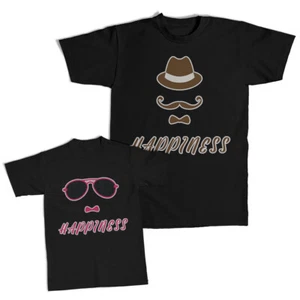 Dad and Son Matching Outfits Clothes Happiness Hat Bow Beard - Happiness Shades - Picture 1 of 6