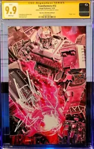 TRANSFORMERS #13 Megatron Virgin CGC ss 9.9 non 9.8 Giang + Optimus Prime Remark - Foto 1 di 1