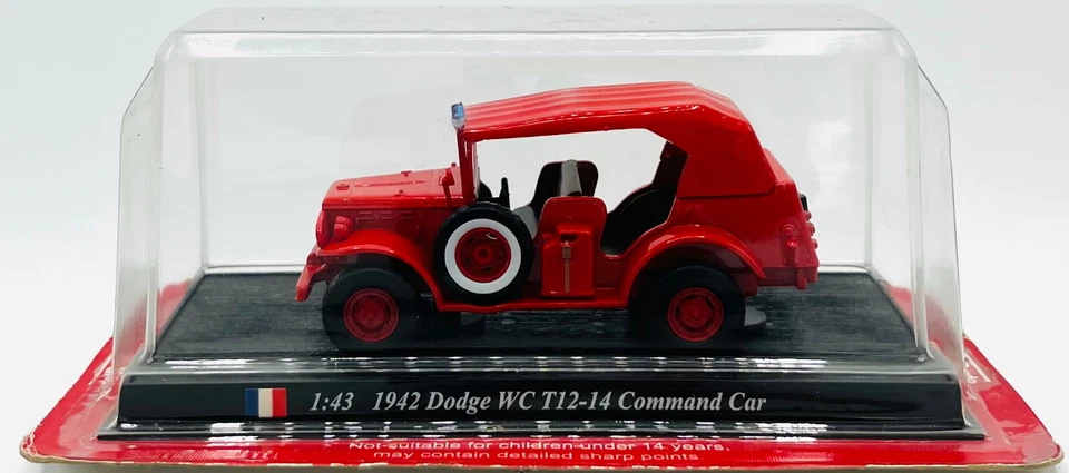 EBOND Modellino Vigili Del Fuoco Dodge WC T12-14 Command Car - 1942 - 1:43  0371 - Immagine 1 di 1