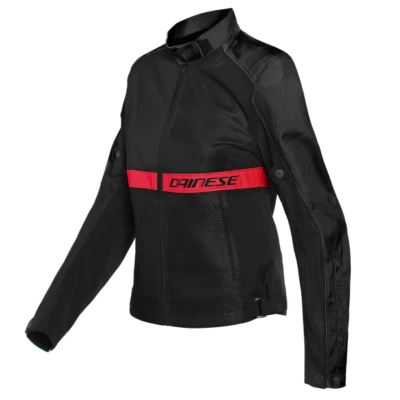Chaqueta Mujer Moto Dainese RIBELLE TEX Lady Negro Rojo Primavera Verano - Imagen 1 de 2